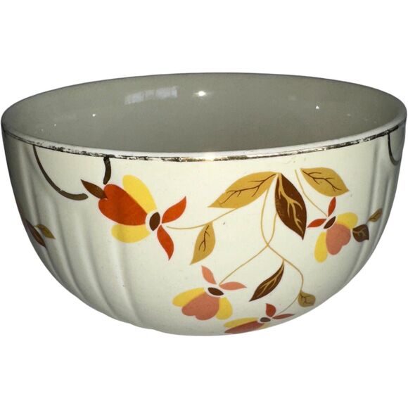 Hall's Superior Jewel 6.5” Porcelain Tea Autumn Leaf Vintage Bowl - Picture 11 of 13
